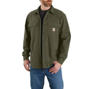 Rugged Flex Relaxed Fit Canvas Fleece-Lined Shirt Jac