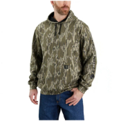 Loose Fit Midweight Camo Sleeve Graphic Sweatshirt