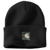 Knit Camo Patch Beanie
