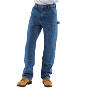 Loose/Original-Fit Double-Front Washed Logger Dungaree