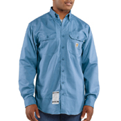 Men's Flame-Resistant Loose Fit Midweight Twill Shirt with Pocket Flap