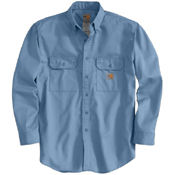 Men's Flame-Resistant Loose Fit Midweight Twill Shirt with Pocket Flap
