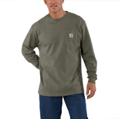 Loose Fit Long Sleeve Workwear Pocket T-Shirt
