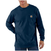 Loose Fit Long Sleeve Workwear Pocket T-Shirt