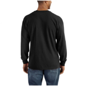 Loose Fit Heavyweight Long-Sleeve Pocket Henley T-Shirt