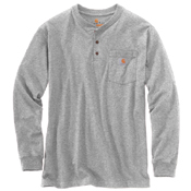 Loose Fit Heavyweight Long-Sleeve Pocket Henley T-Shirt