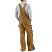 Duck Zip to Thigh Quilt Lined Bib Overall