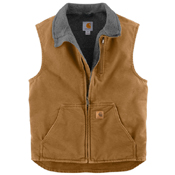 Sandstone Mock-Neck Sherpa Lined Vest