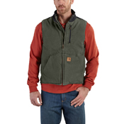 Sandstone Mock-Neck Sherpa Lined Vest