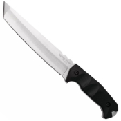 San Mai Warcraft XL Fixed Knife 12 Inch - Black Handle