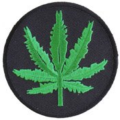 Marijuana Leaf Embroidered Patch - 3x3 Inch
