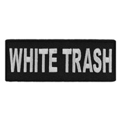 Embroidered Patch White Trash
