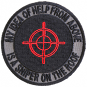My Idea Of Help From Above Sniper On Roof Patch - 3x3 Inch