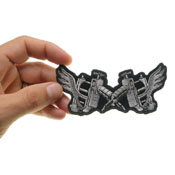 Tattoo Guns Wings Patch Small
