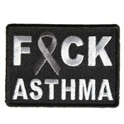FCK Asthma Gray Ribbon Patch