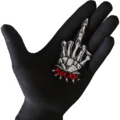 Skeleton Fuck You Middle Finger Patch - 2x4 Inch