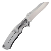 RASP Stonewash Finish Flipper Knife