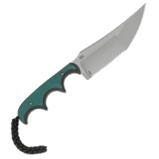 Minimalist Katana Fixed Knife w/ Green Resin        