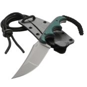 Minimalist Katana Fixed Knife w/ Green Resin        