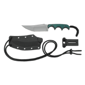 Minimalist Katana Fixed Knife w/ Green Resin        