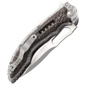 Ikoma Fossil Drop Point Blade Folding Knife