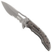 Ikoma Fossil Drop Point Blade Folding Knife