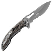 Ikoma Fossil Drop Point Blade Folding Knife