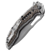 Ikoma Fossil Drop Point Blade Folding Knife