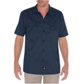 Short Sleeve Slim Fit Twill Work Shirt