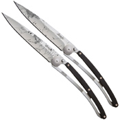 Mirror Finish Blade Kiss Folding Knife -  Duo Set