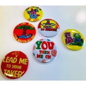 Vintage 70's Wacky Metal Buttons