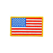 Rectangle USA Gold Flag Patch