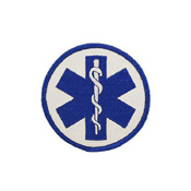 Patch3 Inch Ems Logo-Plain Staff Of Asclepius