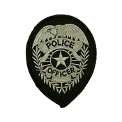 Police Shield Black/Grey Patch