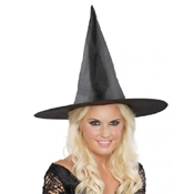 17 Inch Basic Witch Hat - Black