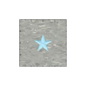 Fuzzy Dude Star Solid 1.5 Inches Neon Blue