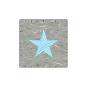 Fuzzy Dude Star Solid 2.5 Inches Neon Blue