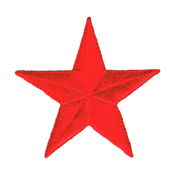 2.5 Inch Star Solid Red Patch