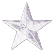 2.5 Inch Star Solid White Patch