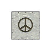 Peace Cutout 2.25 Inches Army Green Patch