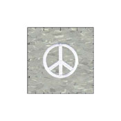 Peace Cutout 2.25 Inches White Patch