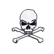 2.75 Inch Skull And Crossbones Patch