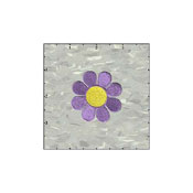 Flower Daisy 2 Inches Lavender And Yellow Patch