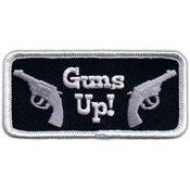 3.25 Inch Rectangle Guns Up Name Tag Patch
