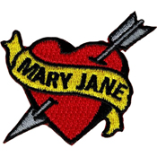 2.25 Inch Heart Tattoo Mary Jane Patch