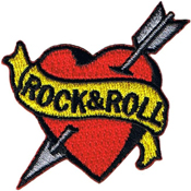 2.25 Inch Heart Tattoo Rock & Roll Patch