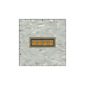 Stars Four in Rectangle Yellow on Tan Patch