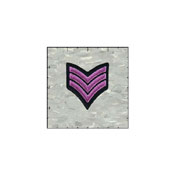 Fuzzy Dude Iron in Neon Purple on Black Patch