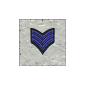 Stripes Three Purple on Black Patch