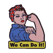 Enamel Pin Rosie We Can Do It - 1.25 Inch
